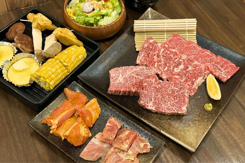Assorted cuts of Wagyu beef for BBQ